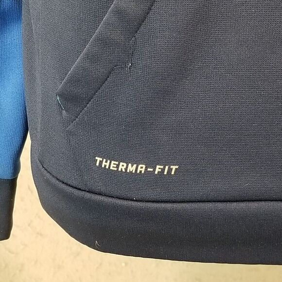 Nike Therma fit hoodie sweatshirt sweater men small blue pullover thermal - Picture 5 of 11